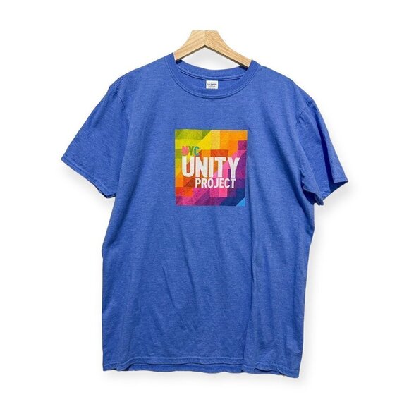 NYC Unity Project‎ graphic T-shirt, Blue, Size L - Picture 1 of 10
